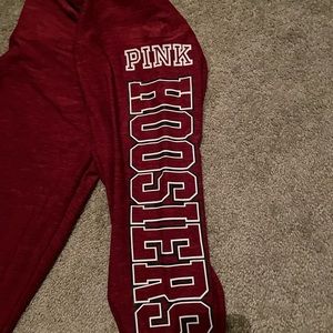 PINK INDIANA HOOSIERS LEGGINGS